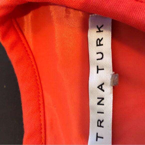 Trina Turk orange zipper hem sleeveless sheath dress - Picture 8 of 15